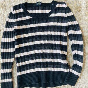 Black and White Striped Sweater